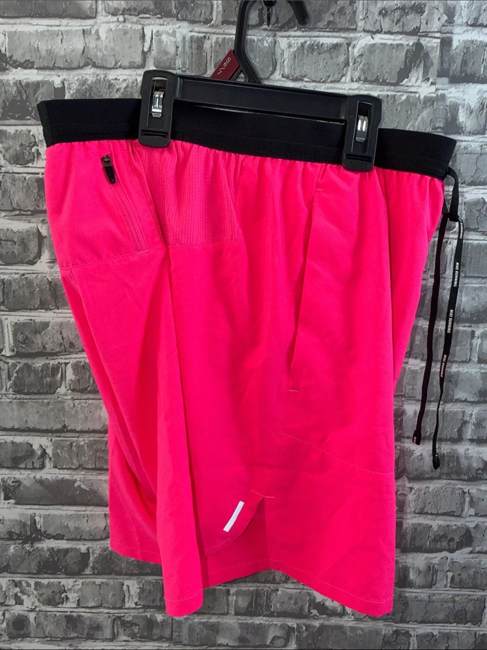 Nike Men’s Hot Pink Athletic Shorts with Black Waistband